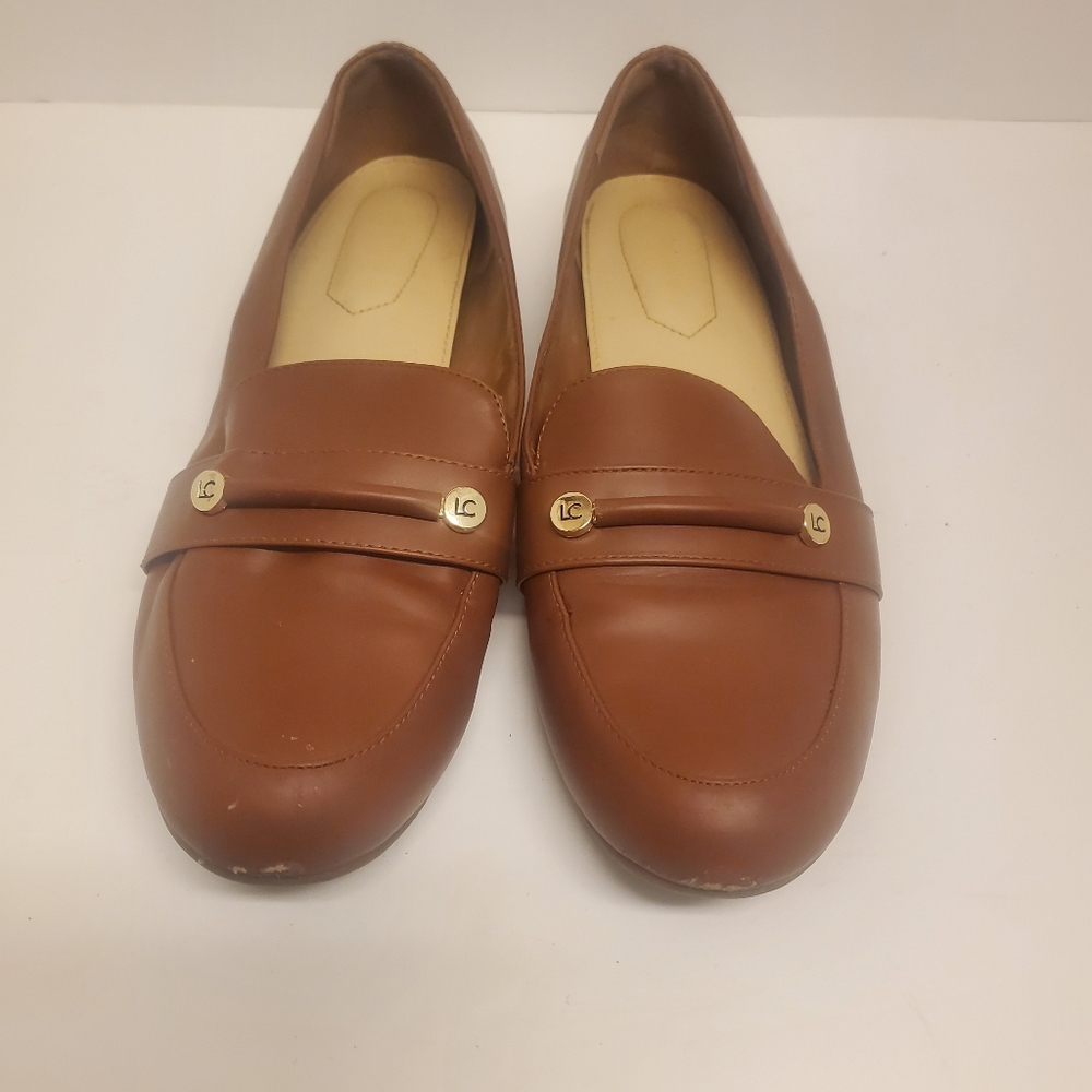 Liz Claiborne- Women's Trish Cognac Brown Loafers Size 11
